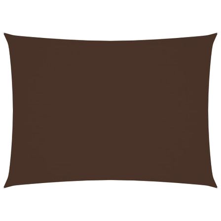 Voile de parasol Tissu Oxford rectangulaire 5x6 m Marron