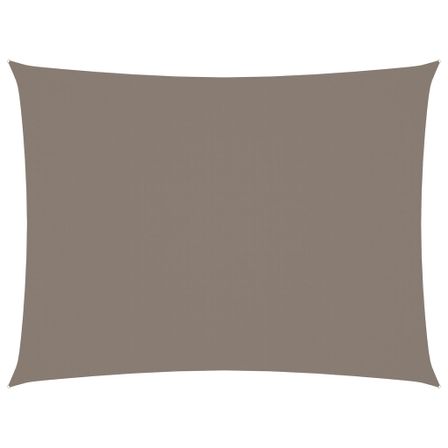 Voile de parasol Tissu Oxford rectangulaire 5x6 m Taupe