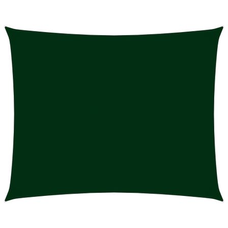 Voile de parasol Tissu Oxford rectangulaire 5x6 m Vert foncé