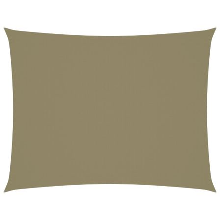 Voile de parasol Tissu Oxford rectangulaire 5x7 m Beige