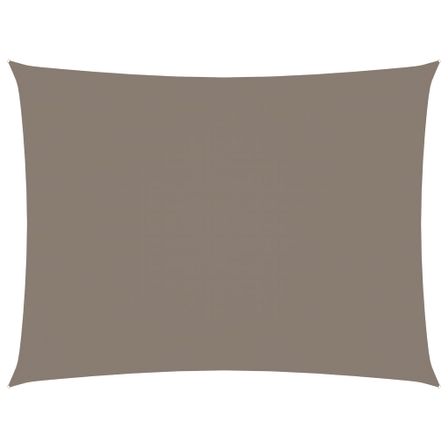 Voile de parasol Tissu Oxford rectangulaire 5x7 m Taupe