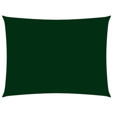 Voile de parasol Tissu Oxford rectangulaire 5x7 m Vert foncé