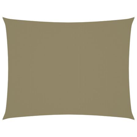 Voile de parasol Tissu Oxford rectangulaire 6x7 m Beige