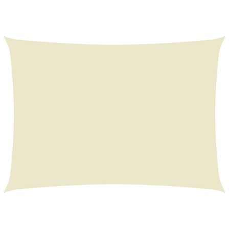 Voile de parasol Tissu Oxford rectangulaire 6x8 m Crème