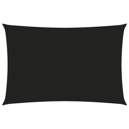 Voile de parasol Tissu Oxford rectangulaire 6x8 m Noir
