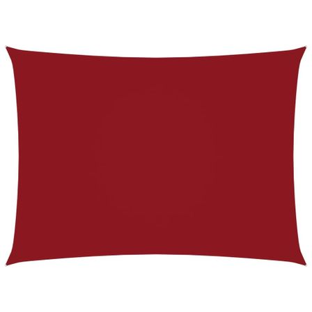 Voile de parasol Tissu Oxford rectangulaire 6x8 m Rouge