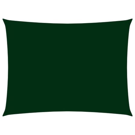 Voile de parasol Tissu Oxford rectangulaire 6x8 m Vert foncé