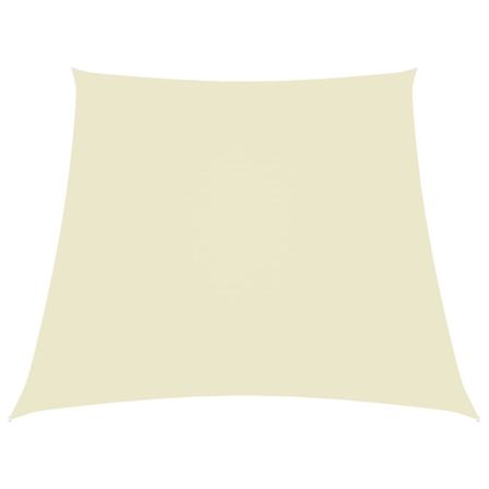 Voile de parasol Tissu Oxford trapèze 4/5x3 m Crème