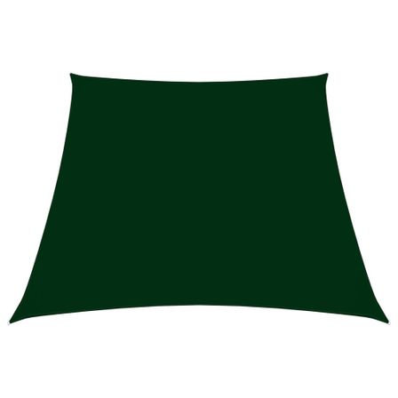 Voile de parasol Tissu Oxford trapèze 4/5x3 m Vert foncé