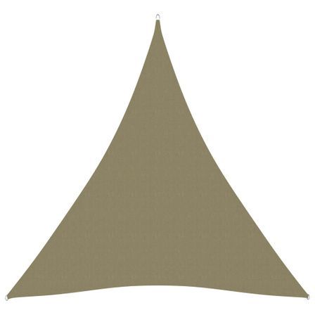 Voile de parasol Tissu Oxford triangulaire 3x4x4 m Beige