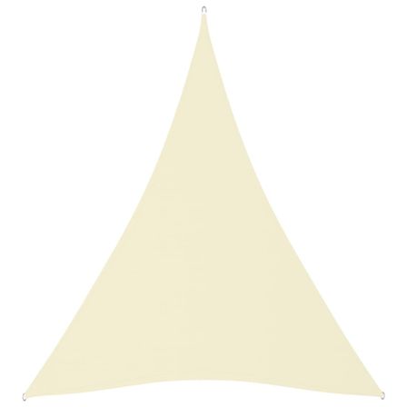 Voile de parasol Tissu Oxford triangulaire 3x4x4 m Crème