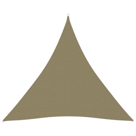 Voile de parasol Tissu Oxford triangulaire 4x4x4 m Beige