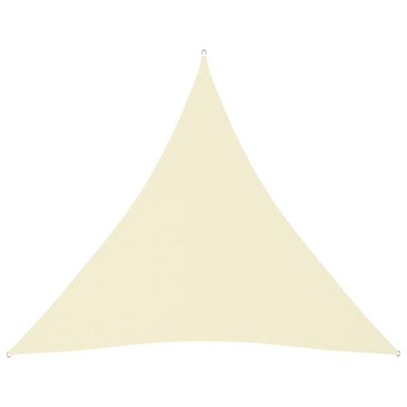 Voile de parasol Tissu Oxford triangulaire 4x4x4 m Crème
