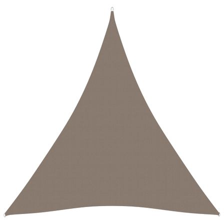 Voile de parasol Tissu Oxford triangulaire 5x5x5 m Taupe