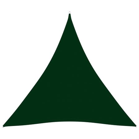 Voile de parasol Tissu Oxford triangulaire 5x5x5 m Vert foncé