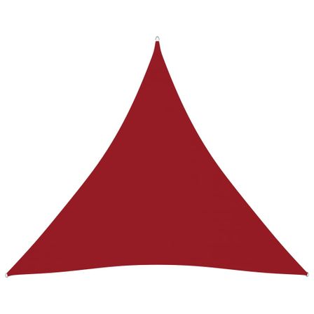 Voile de parasol Tissu Oxford triangulaire 6x6x6 m Rouge