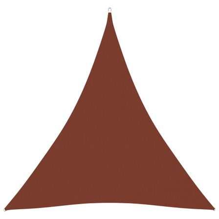 Voile de parasol Tissu Oxford triangulaire 6x6x6 m Terre cuite