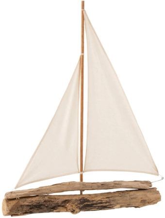 Voilier déco en bois flotté H 60 cm