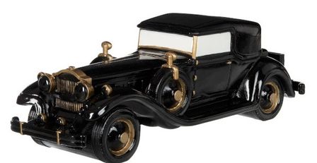 Voiture ancienne résine noire dorée Ysarg