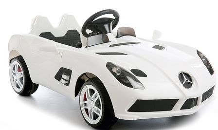 Voiture électrique Mercedes SLR blanc 2x35W 12V