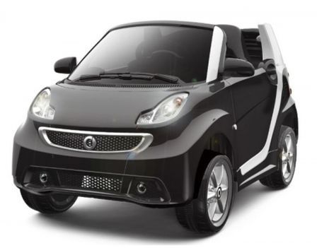 Voiture électrique Smart For Two noir 2x30W 6V