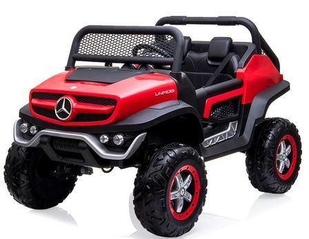 Voiture enfant électrique Mercedes Unimog rouge 4 roues motrices