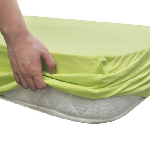 2 Draps-housses Vert Pomme En Jersey De Coton 180 X 200 - 200 X 220 Cm 11 2 draps-housses vert pomme en jersey de coton 180 x 200 - 200 x 220 cm - Photo n°3; ?>