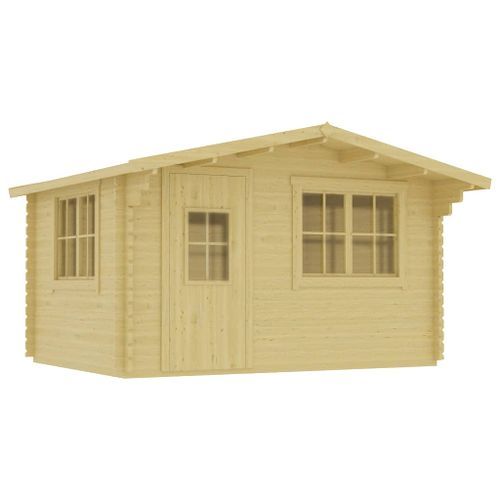 49544 Log Cabin 44 mm 400x376x243,5 cm Solid Pinewood - Photo n°2; ?>