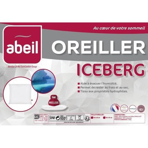 ABEIL Oreiller moelleux ICEBERG 60x60cm - Photo n°3; ?>