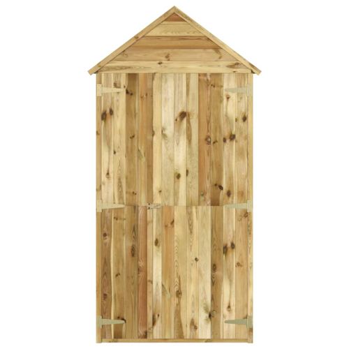 Abri à outils avec porte 107x107x220 cm Bois de pin imprégné - Photo n°3; ?>