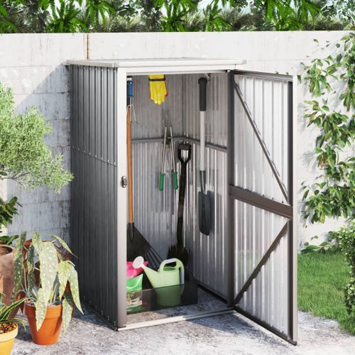 Abri à outils de jardin Gris 88x89x161 cm Acier galvanisé - Photo n°2; ?>