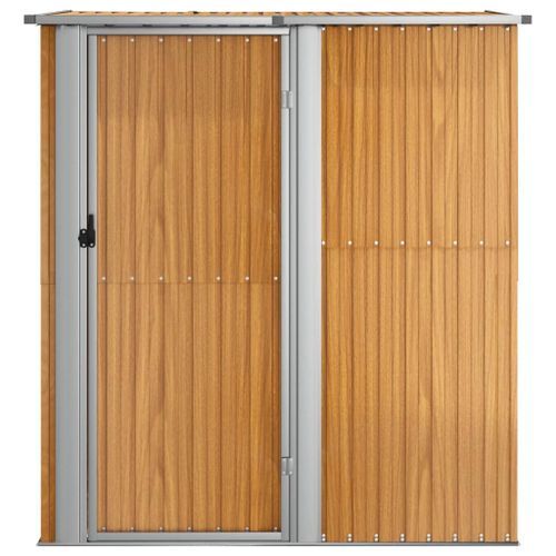 Abri de jardin 180,5x97x209,5 cm acier galvanisé aspect bois - Photo n°3; ?>