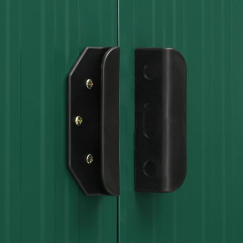 Abri de jardin avec porte coulissante Vert 386x131x178 cm Acier - Photo n°3; ?>