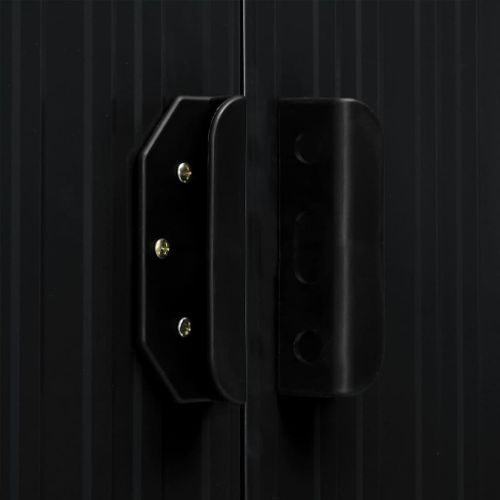 Abri de jardin avec portes Anthracite 386x131x178 cm Acier - Photo n°3; ?>