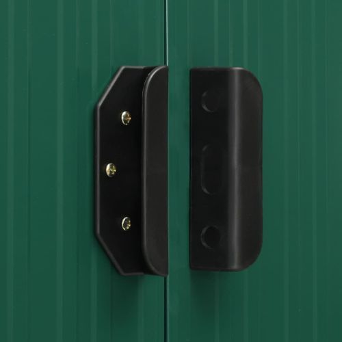 Abri de jardin avec portes Vert 329,5x131x178 cm Acier - Photo n°3; ?>