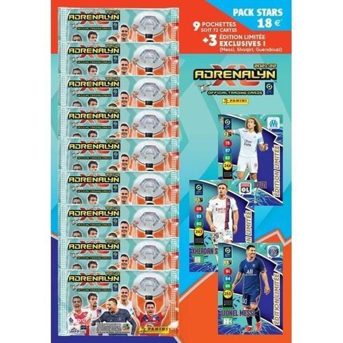 ADRENALYN XL 2021-2022 TRADING CARDS GAME Pack Stars de 9 Pochettes + 3 Cartes Édition Limitée Dont Messi - Photo n°3; ?>