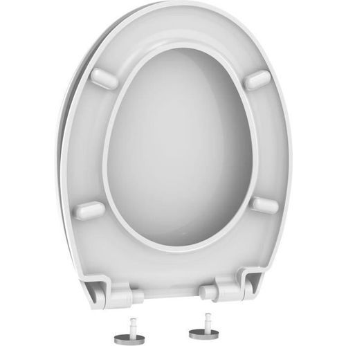 ALLIBERT Abattant de toilette a fermeture silencieuse Boreo - Blanc brillant - Photo n°3; ?>