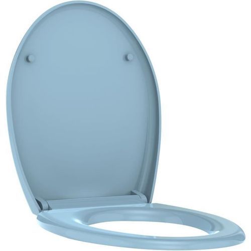 ALLIBERT Abattant de toilette a fermeture silencieuse Boreo - Bleu denim brillant - Photo n°2; ?>