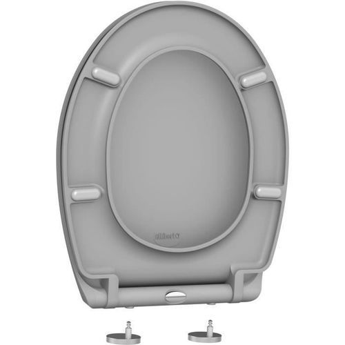 ALLIBERT Abattant de toilette a fermeture silencieuse Dolceo - Gris mat - Photo n°3; ?>