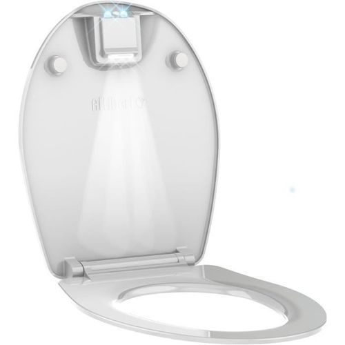 ALLIBERT Abattant de toilette a fermeture silencieuse Nighty 2 - Blanc brillant - Photo n°2; ?>