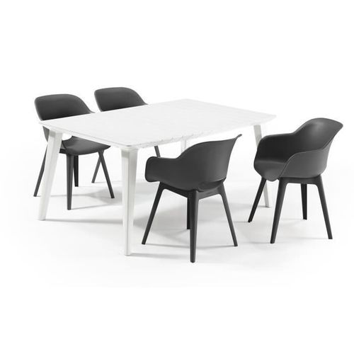 Table Lima 160 6 personnes - Design contemporain - Blanc - Photo n°3; ?>