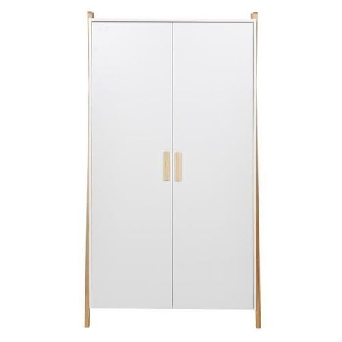 Armoire enfant - Pin massif et MDF - Blanc/naturel - Style scandinave - L 46 cm - Photo n°2; ?>