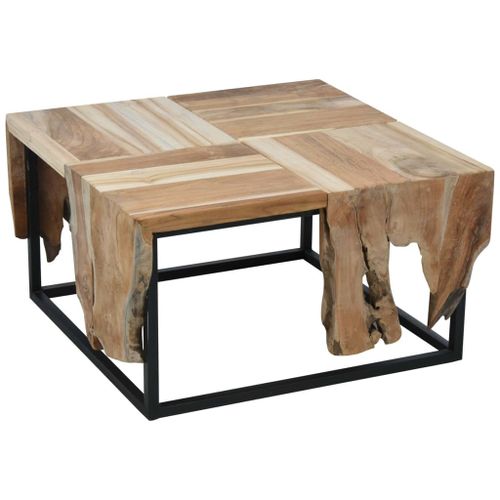 Ambiance Table d'appoint Teck 65x65x35 cm - Photo n°2; ?>