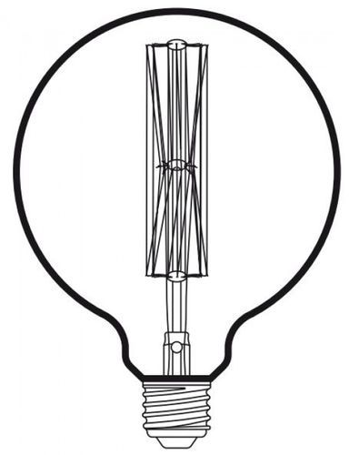 Ampoule décorative rétro Edison globe vert filament incandescent 40W (E27) - Photo n°2; ?>