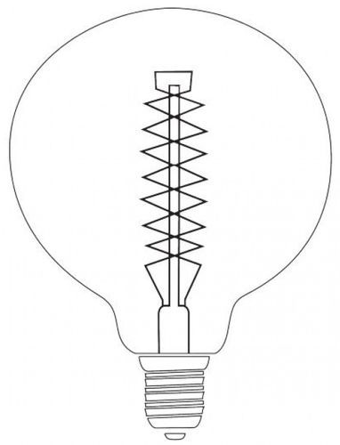 Ampoule décorative rétro globe filament forme zigzag incandescent ambré 40W (E27) - Photo n°2; ?>
