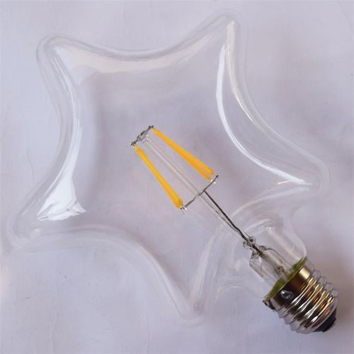 Ampoule LED dimmable rétro filament 4W (E27) Edison Étoile - Photo n°2; ?>