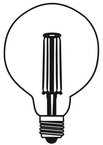 Ampoule LED rétro filament 4W (E27) dimmable Edison Globe - Photo n°2; ?>