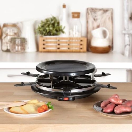 Appareil a raclette 6 personnes 1000W CONTINENTAL EDISON CERP6PERS2 - Photo n°3; ?>