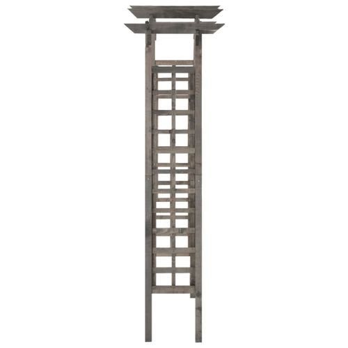 Arche à treillis 150x50x210 cm Bois de pin imprégné de gris - Photo n°3; ?>