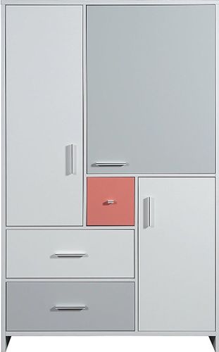Armoire 3 portes multicolore Candy Red - Photo n°2; ?>
